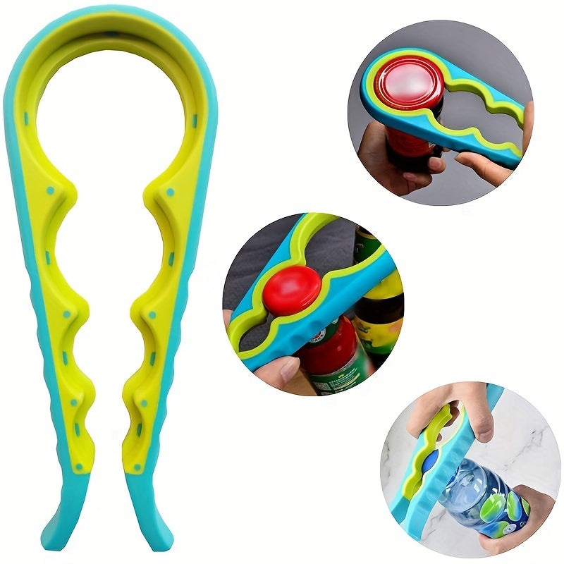 TEMU Multifunctional Spiral Lid Opener – Labor-saving Kitchen Gadget With Ergonomic Handle, Durable Suitable For Bottles, Jars, And Small Items,