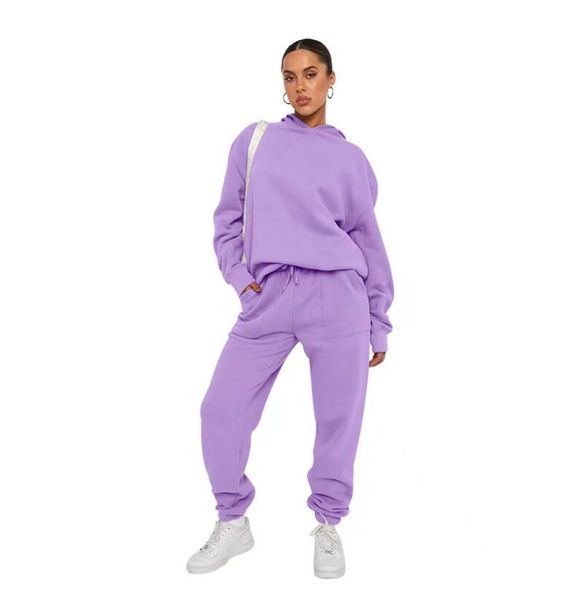 Yoga Suit Designer Feminino Feminino Capuz Imprimir Capuz Autumn White Foxe Winter Fashion Sportshirt Sorto de moletom de duas peças Mulhere