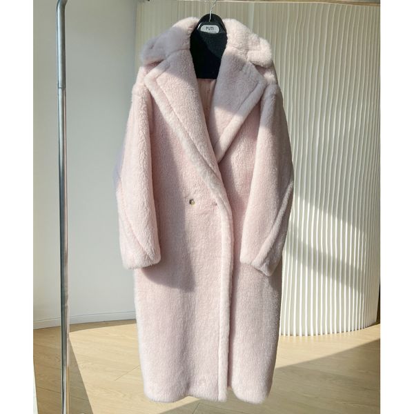 Women&#039;s Fur Long Teddy Bear Jacket Women Winter Coat Thick Warm Oversize Chunky Outerwear Overcoat Lambswool Coats