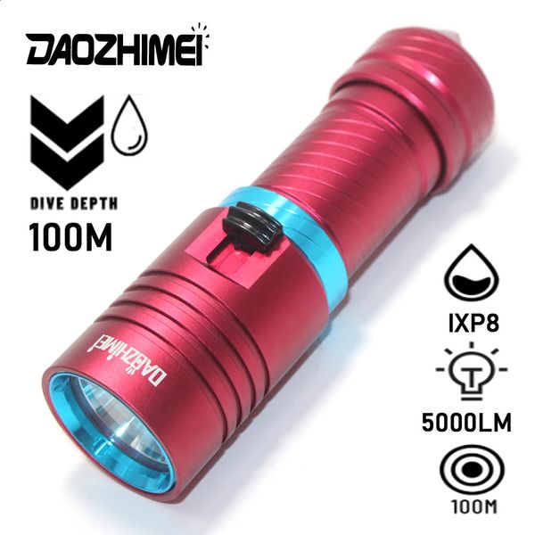L2 Led Flashlight Scuba Diving Light Waterproof Underwater Light Camping lanterna Torch For 18650 26650 Battery Not included 241206