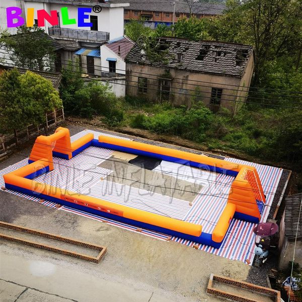 Wholesale Custom portable blow up Inflatable football Pitch,Inflatables soccer field,aerated footballs Court Arena for outdoor game