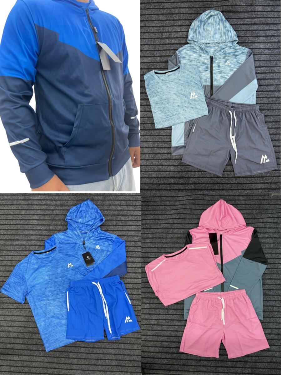 New Tech Breathable Fabric Designer 3 Piece Set montirex Sportswear Collection Men Set Women SolidColor Casual Short Sleeve Style Outdoor Sports Run