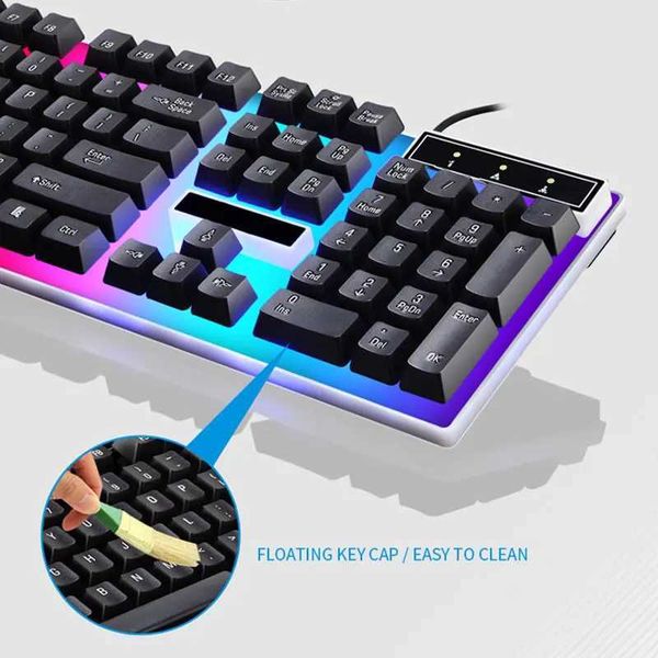 RGB Gaming Keyboard Gamer Keyboard And Mouse Kit Wired Mechanical Keyboard Gaming Keyboard And Mouse Combo For Windows PC Gamers X2502031
