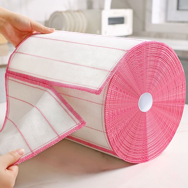 5Pcs Kitchen Towels Cotton Dishcloth Super Absorbent Non stick Oil Reusable Cleaning Cloth Daily Dish 220926