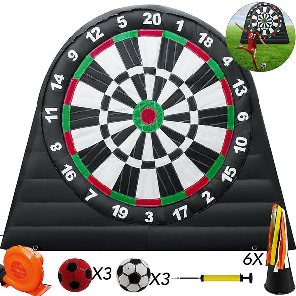 Free ship Customized Oxford inflatable Soccer dart board football kick dartboard target Sport Games Sticky Ball Shooting with blower and bal