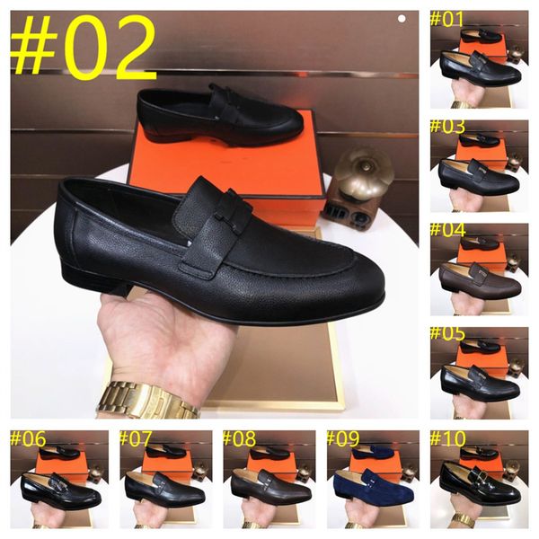 26Style Designer Dress Shoes buckle Men Loafers Genuine Leather mules Luxury Brand Moccasins Breathable Casual Shoes 38-46