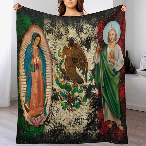 Customized Sublimation Blanket Soft Flannel Throw Religious Printed Y240730