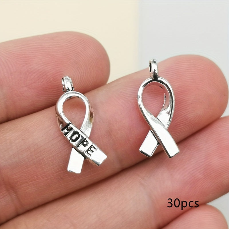 TEMU 30pcs Zinc Alloy Charm Pendants, 19x8mm Antique Silvery, For Making, Earrings, Bracelets, Necklaces, Keychains, Handmade Accessories