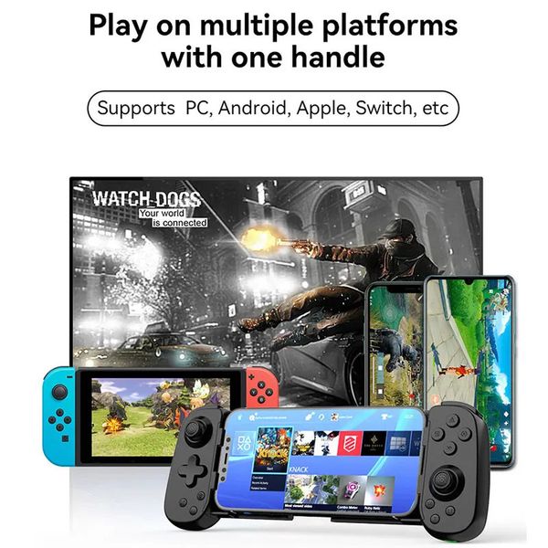 Bluetooth Gamepad Android Joystick Mobile D6 Control For Cell Phone Games Stretchable Video Game Controller 231220 S ler