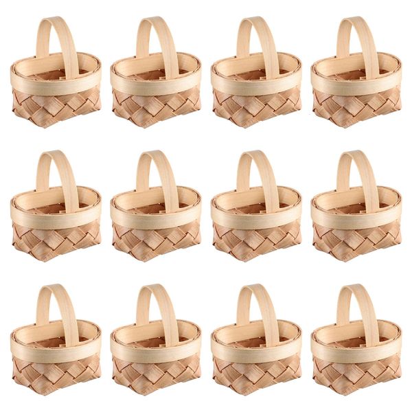 Woven Basket Strawberry Gifts Mini Picnic Baskets Storage Basket Miniature Flower Basket Wooden Mini Baskets Party Favors Baby 250110