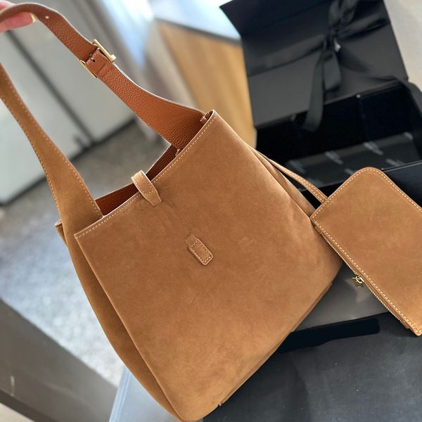 Suede bag Women Maillard color Hobo Totes Designer bag Tote bag Soft Large Hobos Bags Handbag Letters Handbags Shopping Bag Womens Purse