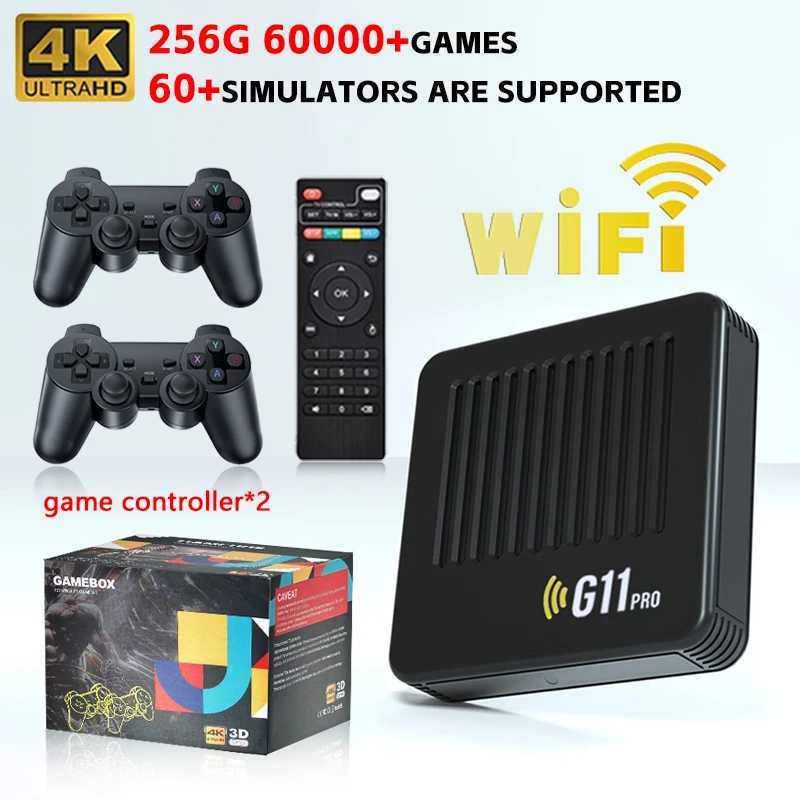 G11 Pro Game Box 4K HD TV Game Stick Video Game Console 128GB Built in 40000 Retro Games Portable Game Console Wireless Game Board Y241109