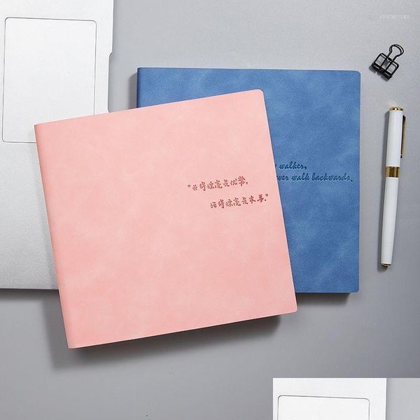 Notepads Thicken Square Notebook Planner Office Supplies Sketchbook Diary School Accessories For Students Notepads Stationery Grid Bl Dh7Lf