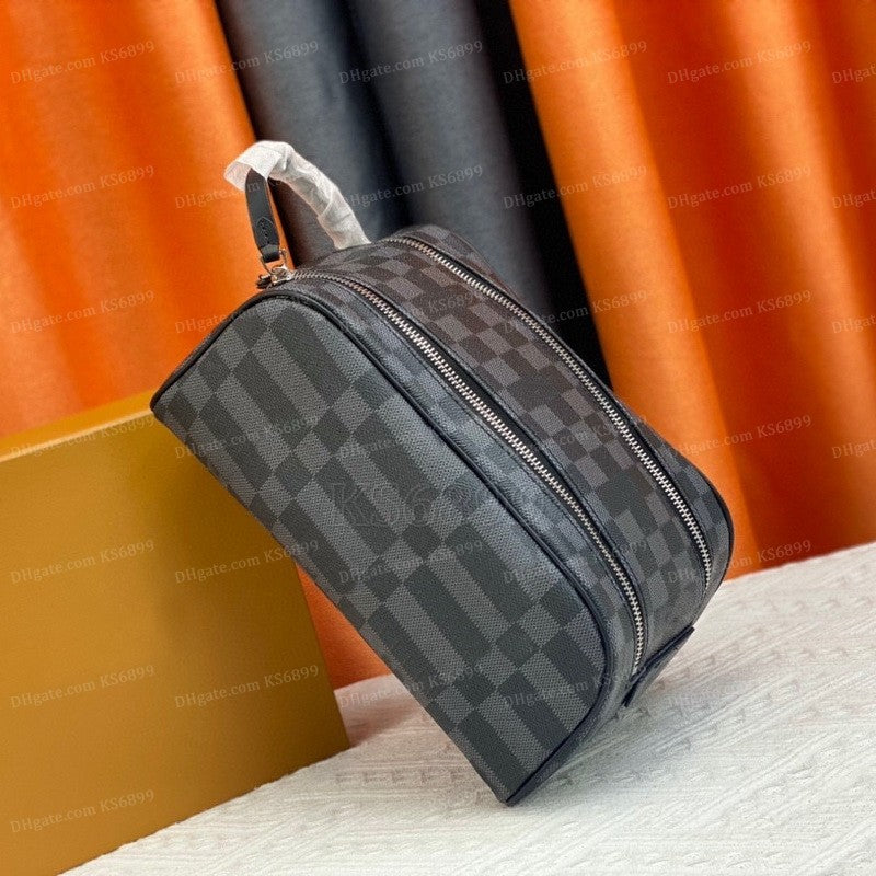 Classic Bags Men Women travelling Large Capacity Wash Bag Cosmetic Toilet Pouch Beauty Makeup Case Pochette Double Zippy Kits With Original DustBag