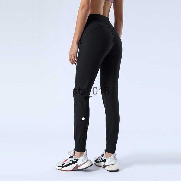 Yoga Outfit LL Women Yoga Ninth Pants Push Fitness Leggings Soft High Waist Hip Lift Elastic Casual Jogging Pants 7 Colors L2079 T230228