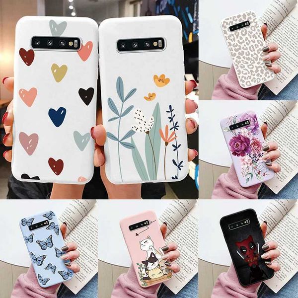 Hot Sale Designer Phone Case For Galaxy S10 S 10 Plus S10E phone cover cute cartoon candy paint soft TPU Coque suitable for S10 S10+S10E Fun