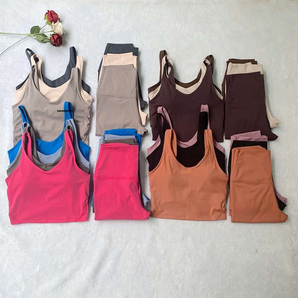 HA1N Naked Feel Yoga Set Women Fitness Sportswear U Back Sport Bra Strappy Sports Bra High Waist Gym Leggings Workout Outfit Active Wear17