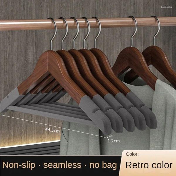 Hangers Wooden Hanger Suit Non Slip Wood Veet For Hanging Pants Suits Dress Skirts-360°Rotating Home Els