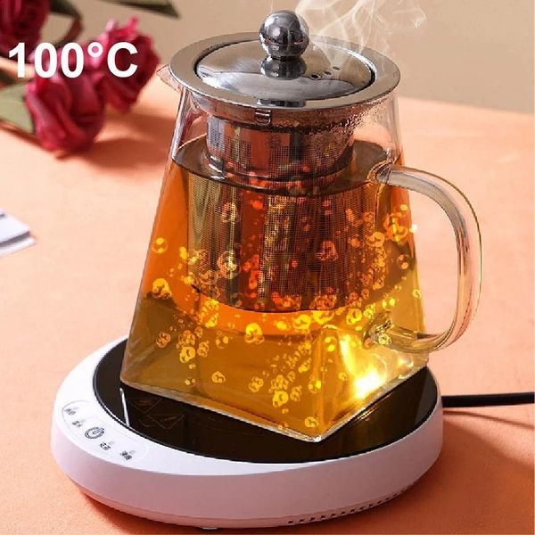 220V Heating Coaster 100°C Water Boiling Electric Ceramic Stove Cup Heater Insulation MilkCoffee Heating Base 4 Gear Thermostat 241120