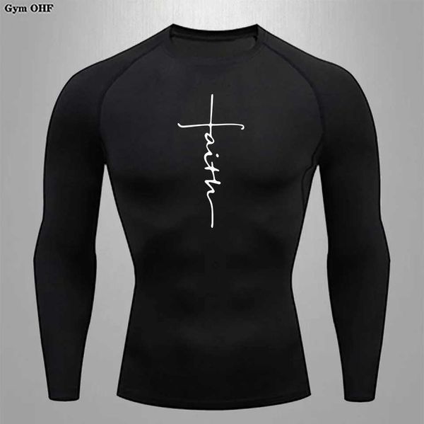 Men&#039;s T-Shirts Summer running T-shirt mens short sleeved compression shirt gym sports top white and black quick drying breathable MMA f