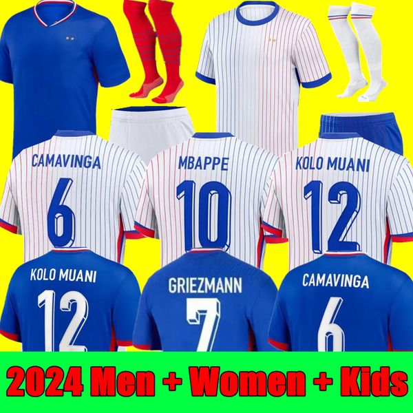 finals Maillots de football 2024 Soccer Jersey BENZEMA Football shirts MBAPPE GRIEZMANN kit shirt Men Women kids TCHOUAMENI Frances DEMBELE