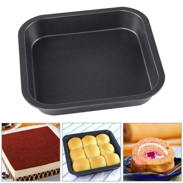 Non Stick Pizza Pan Bakeware Carbon Steel Square Deep Plate Tray Bread Cake Mold Kitchen Baking Tools Metal Shape for Baking Y250120