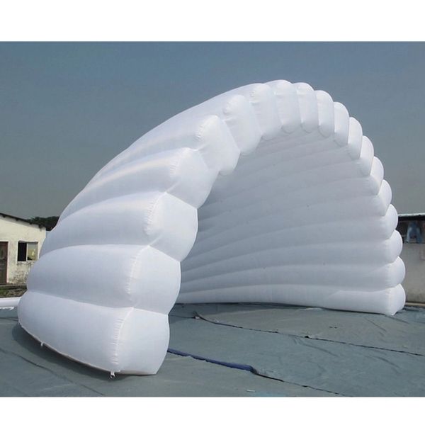 8mWx5mDx4mH (26x16.5x13.2ft) wholesale Outdoor white inflatable stage cover tent giant shell dome air roof marquee for music concert event