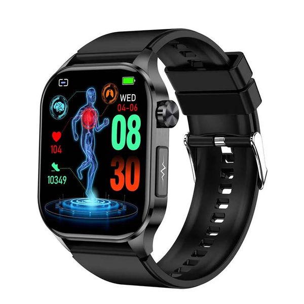 New ECG Electrocardiogram Watch Non-invasive HRV Temperature Monitoring AI Medical Diagnosis ET580 Smartwatch
