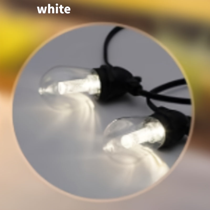 TEMU 33ft Honche Solar String Lights, Outdoor Patio Lighting With Solar Panel Control, 15 Shatterproof Edison Bulbs, Warm - Ideal For Garden,