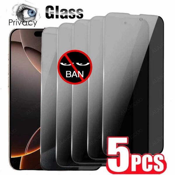 5PCS Anti-peep Screen Protector For iPhone 16 Pro Max 15 Pro 14 Plus 13 Anti Scratch Privacy Tempered Glass For iPhone 16ProMax M250120