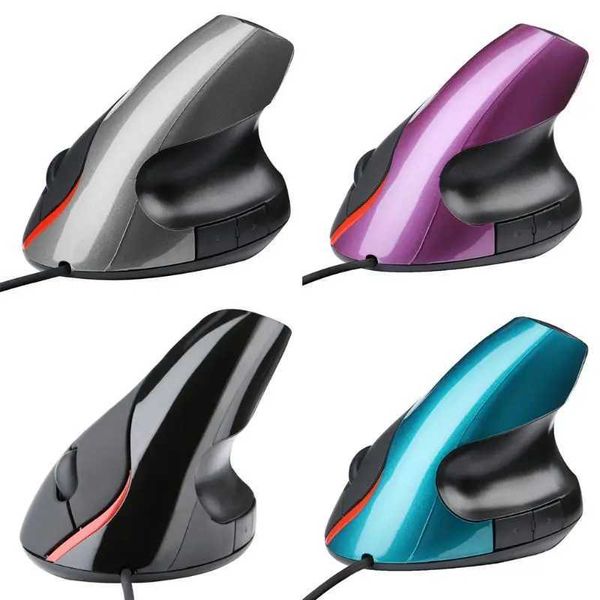 Wired Right Hand Vertical Mouse Ergonomic Gaming Mouse 1600DPI USB Optical Wrist Healthy Mouse for PC Computer LaptopLX241024