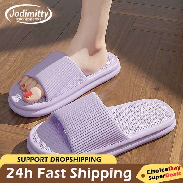 Thick Platform Home Slippers Women Cloud Bathroom Slippers Cartoon Bear Soft Sole EVA Indoor Sandals Non-Slip Flip Flop For Men