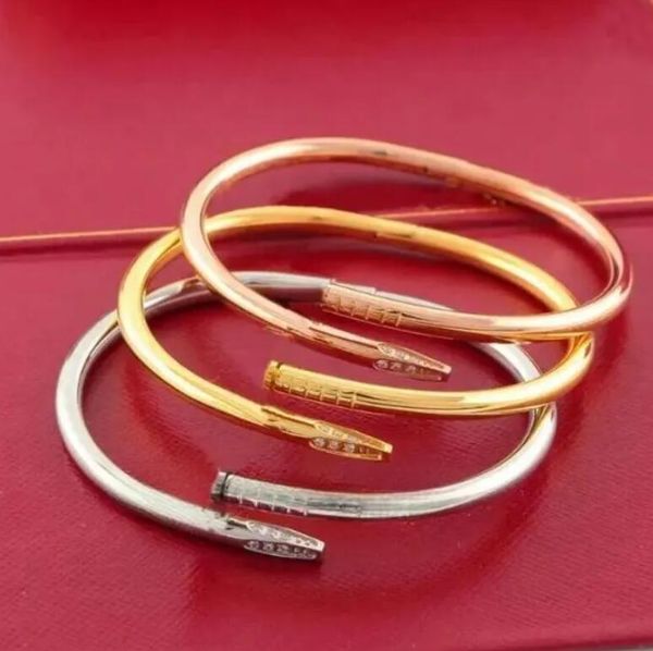 Nail Bracelet Designer Bracelets Luxury Jewelry For Women Fashion Bangle Steel Alloy stainless steel Bracelet crystal Women Bangle Jewellery
