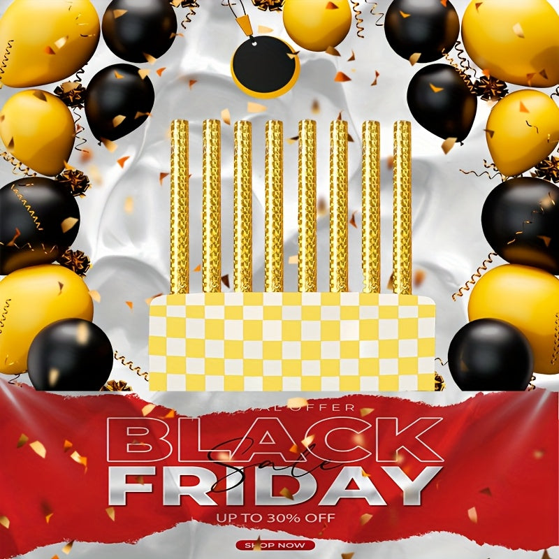 TEMU Candleholders 6-pack Birthday And Holiday Party Candles To Enhance The Atmosphere, Suitable For Easter, Valentine's Day, Weddings