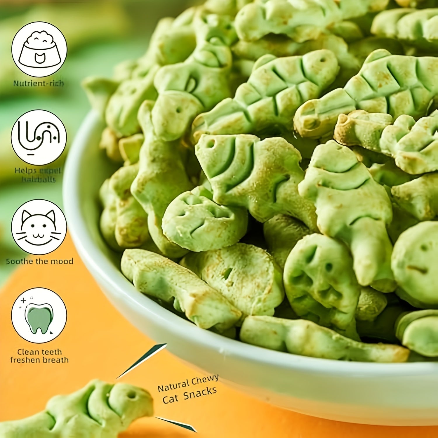 TEMU Cat Snacks: Healthy Treats For Hairball Control, Digestive Support & Stress - Pack Of Whisker , Treats For Cat