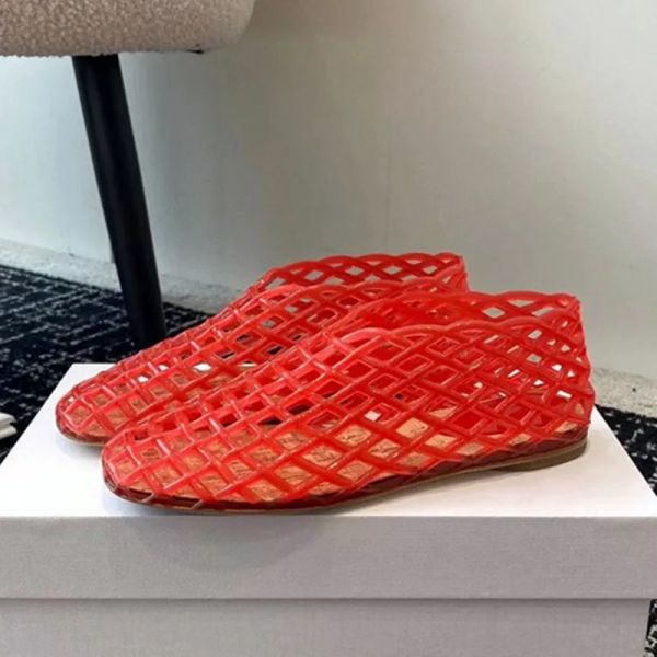 Fashion Brand Design Mesh Hole Sandals Summer Comfort Breathable Women Flats Mules Jelly Shoes Elegant Fisherman Loafers dh910320090