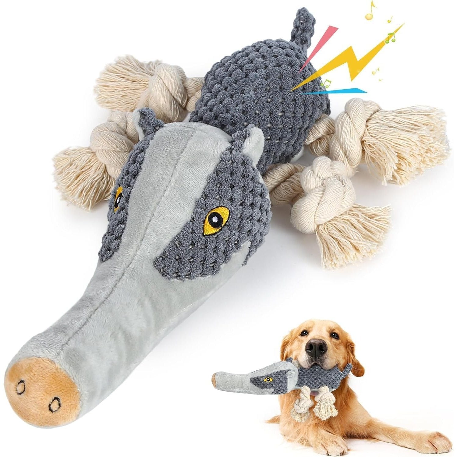 TEMU [] A Plush Toy, Dog Toy, With A Squeaking Sound, Suitable For Dogs To Chew And Bite, Suitable For Small And Medium-sized Dogs