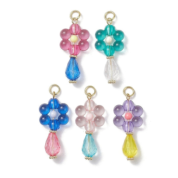 Collares colgantes de acrílico redondos planos