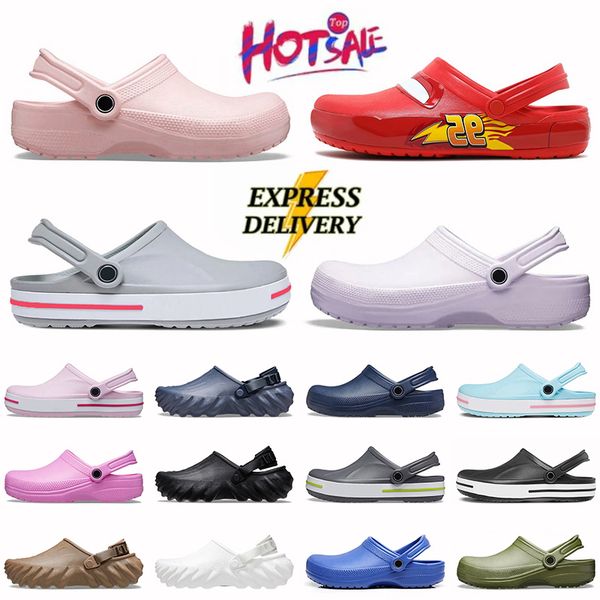 Free Shipping Dhgates Cros Sandals Famous Designer Women Mens Waterproof Charms Rubbers Room Clog Slides Summer Beach Platform Buckle Black