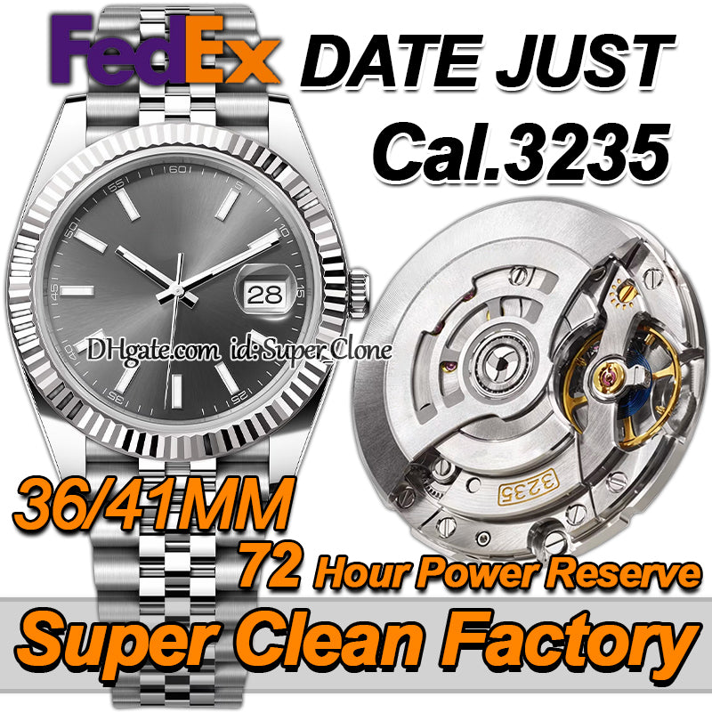 Men Watches Men Designer Watch Top Quality Date Just 41MM Super Clean Factory Luxury Watch Automatic Cal.3235 Movement Sapphire Luminous Diving Sapp