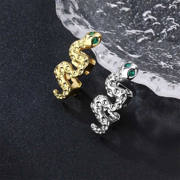 Hip Hop Snake Shape Bling Teeth Grillz Caps Top Bottom Charm Grills For Men Women JewelryXJ250114