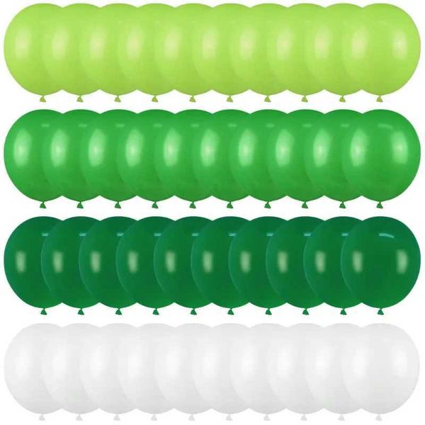 Green Balloons Set Metallic Confetti Balloon Jungle Safari Animal Birthday Par Decorations Kids Baby ShowerT250205