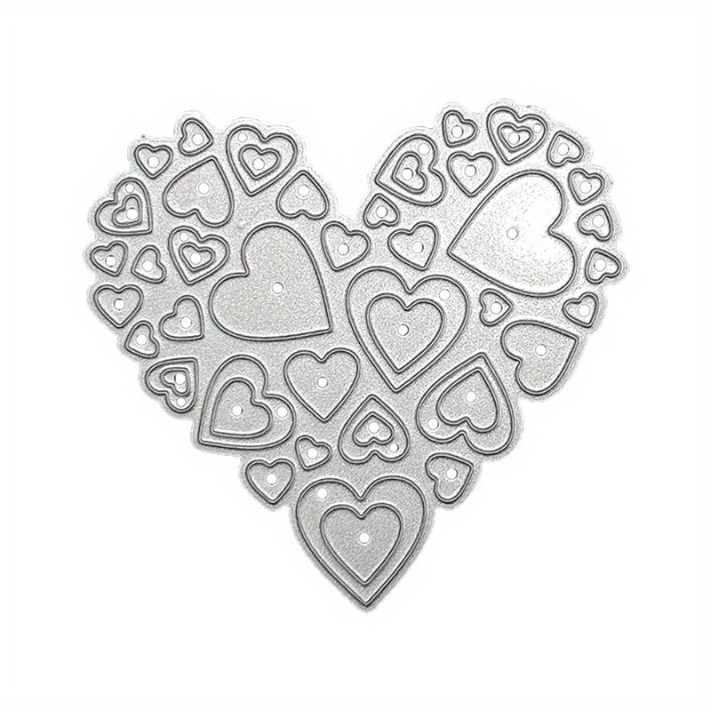 TEMU Love Heart Metal Cutting Dies Stencil Scrapbooking Embossing Blade Punch Dies Eid Mubarak