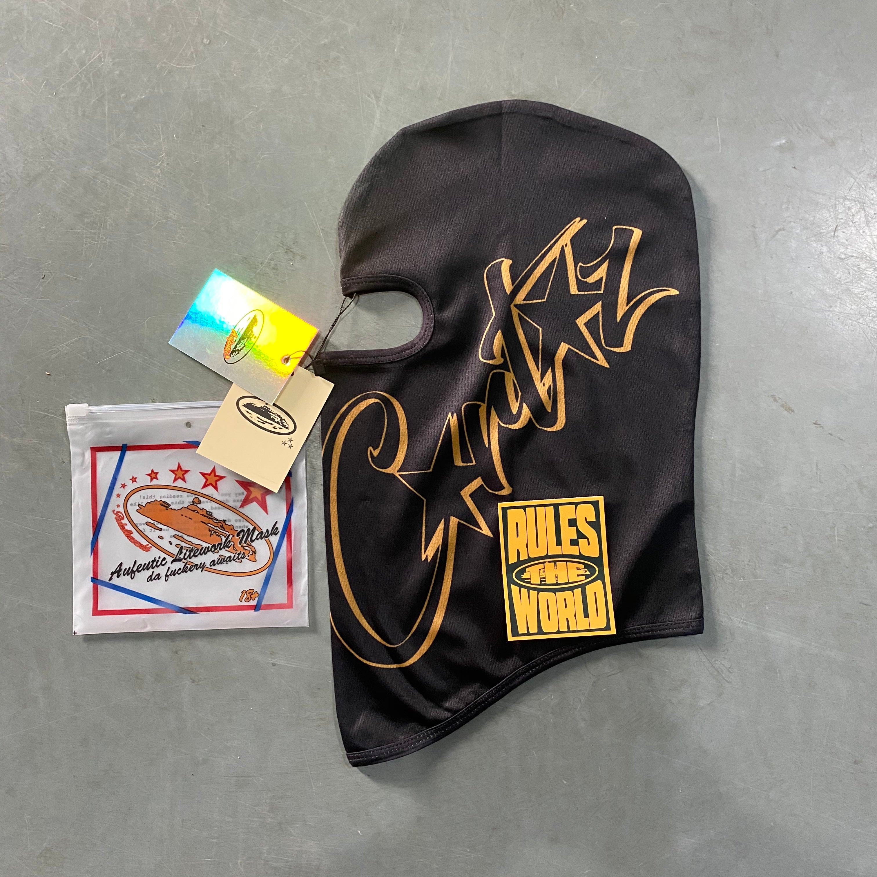 Black background head cover five-pointed star designer mask breathable full face mask soft face mask