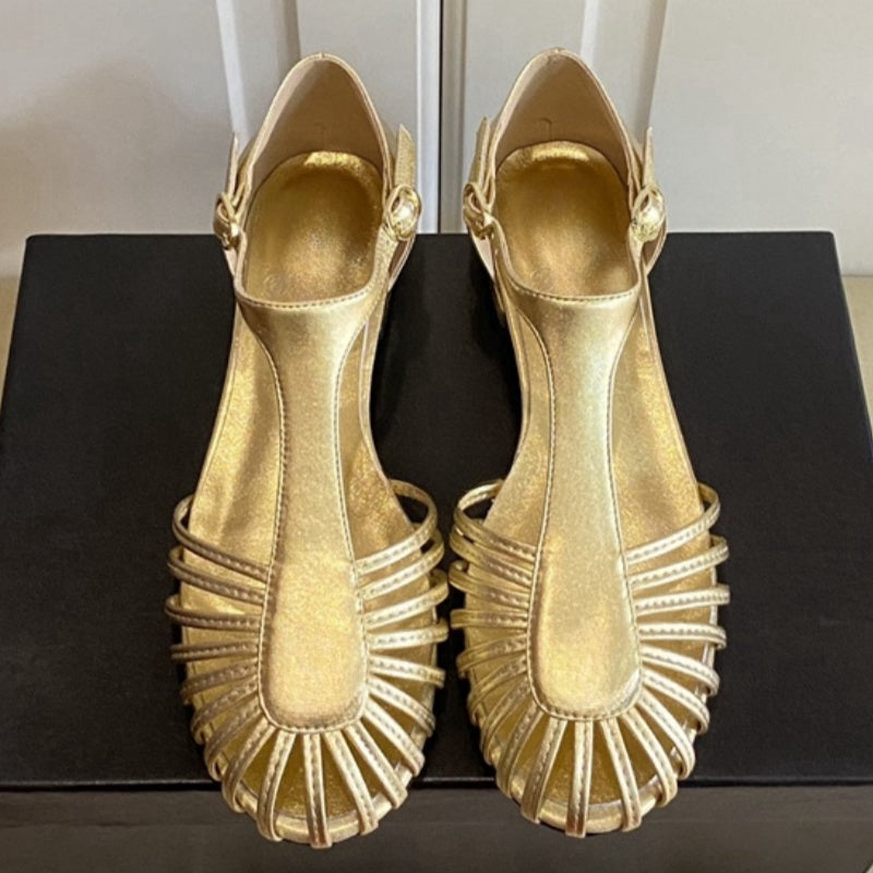 Luxury sandals for women classic designer shoes solid color hollow lettering fashion shoes summer outing pearl heels new Valentine&#039;s Day elegan