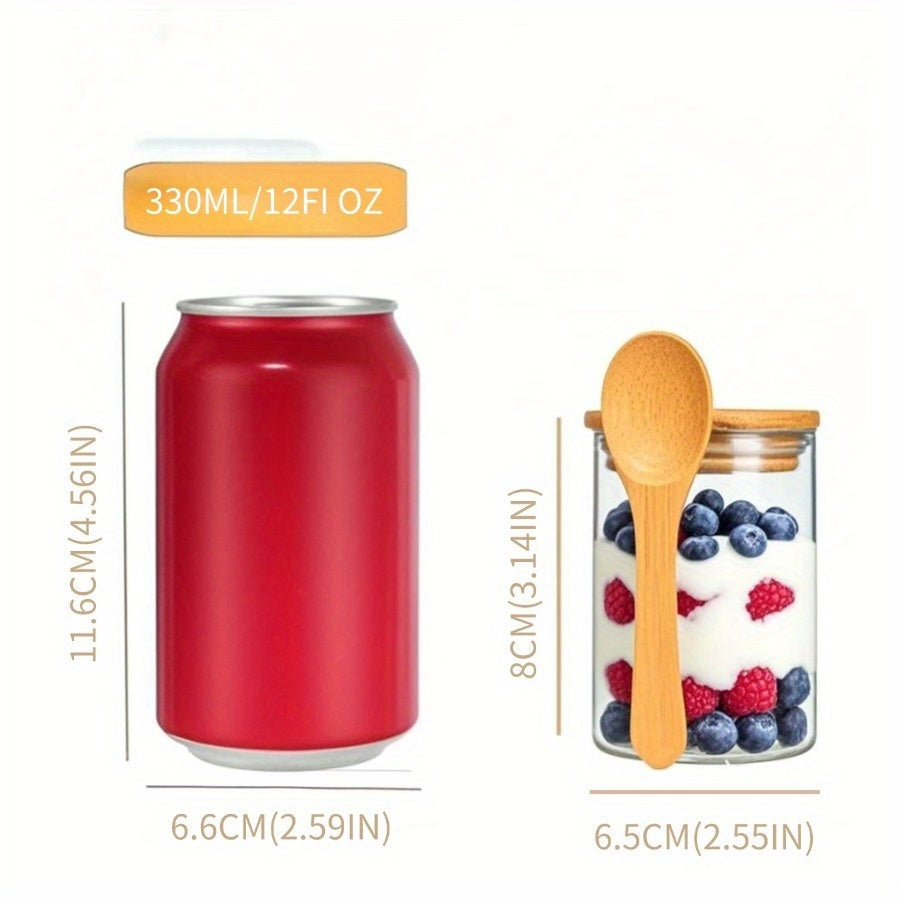 TEMU Glass Storage Jars With Bamboo Lids - Airtight, Heat-resistant, Reusable Containers For Cereal, Tea, Coffee, And More - Kitchen And Pantry