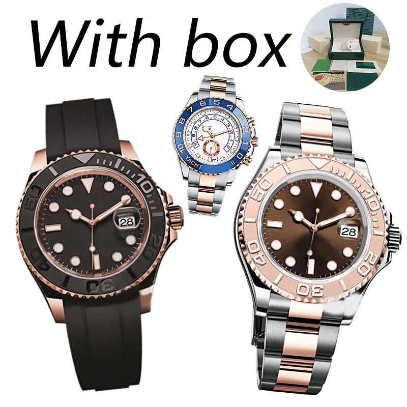 DHgate mens watches designer 40mm automatic date watch 904L stainless steel strap sapphire mirror Montre De Luxe Gold yacht watches oyster watches f