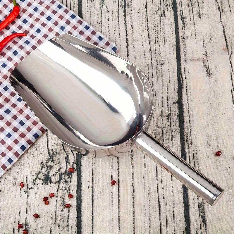 TEMU 2 Sizes Extra Large Stainless Steel Scoop, Metal Shovel - Suitable For Dog Food, Cat Food, Kitchen Use, Versatile Design In - Sturdy And Durable