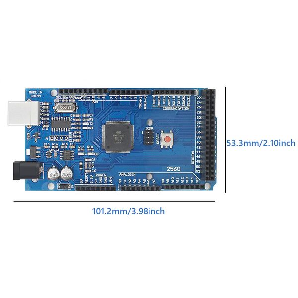 1-2PCS MEGA2560 MEGA 2560 R3 ATMEGA2560-16AU ATMEGA16U2 - CH340G Chip AVR USB board Development board WeMos MEGA2560 for Arduino