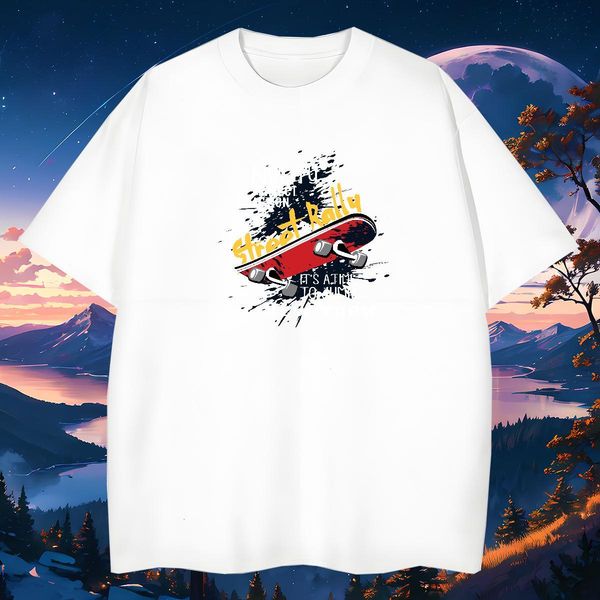 High Quality T-Shirts 100% Cotton 230g skateboarding Street DIY Anime Short Sleeve Soft Tshirt for Man Woman Factory Direct Clothings